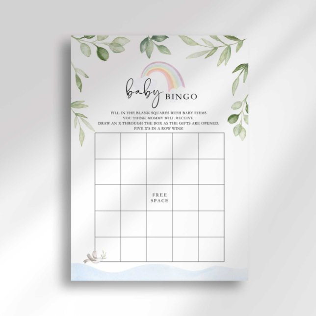 Convite Jogo do Bingo do Chá de fraldas de Arca de Noah (Criador carregado)