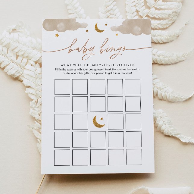 Convite Jogo do Bingo do Chá de fraldas de Estrelas Pequen (Criador carregado)