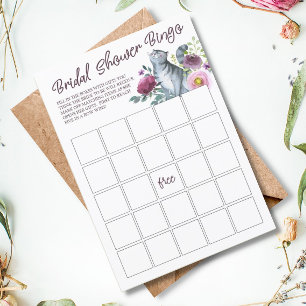 Convite Jogo do Bingo do chá de panela do gato do gatinho