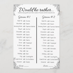 Convite Jogo Do Chá de casamento gay, Ele Quer Preferencia