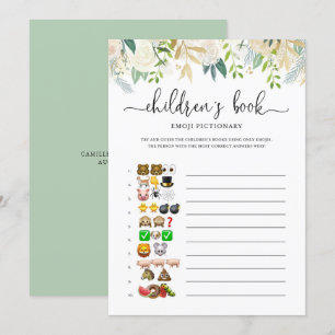 Convite Jogo do Chá de fraldas de Imagens Emoji Dourado