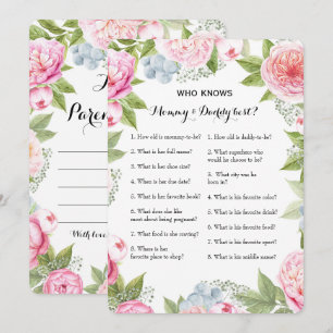 Convite Jogo do Chá de fraldas do lado duplo 2 - Conselho