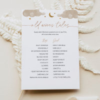 Jogo do Chá de fraldas Twinkle Star Tales