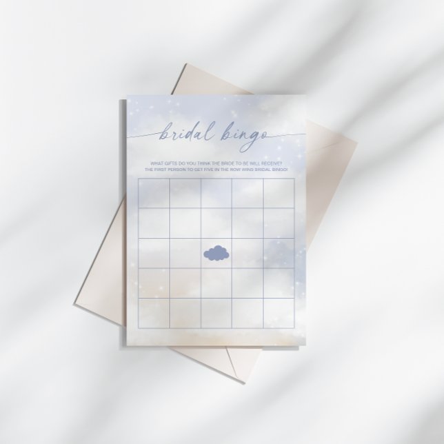 Convite Jogo do Chá de panela Bridal Bingo Cloud 9 (Criador carregado)