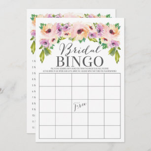 Convite Jogo do Chá de panela Duplo Lado do Flor Selvagem