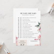 Jogo Do chá de panela Ele Disse Que Ela Disse Que 