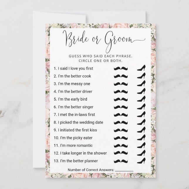 Convite Jogo do chá de panela que conhece melhor o Casal? (Frente)