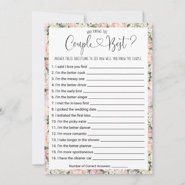 Convite Jogo do chá de panela que conhece melhor o Casal? (Frente)