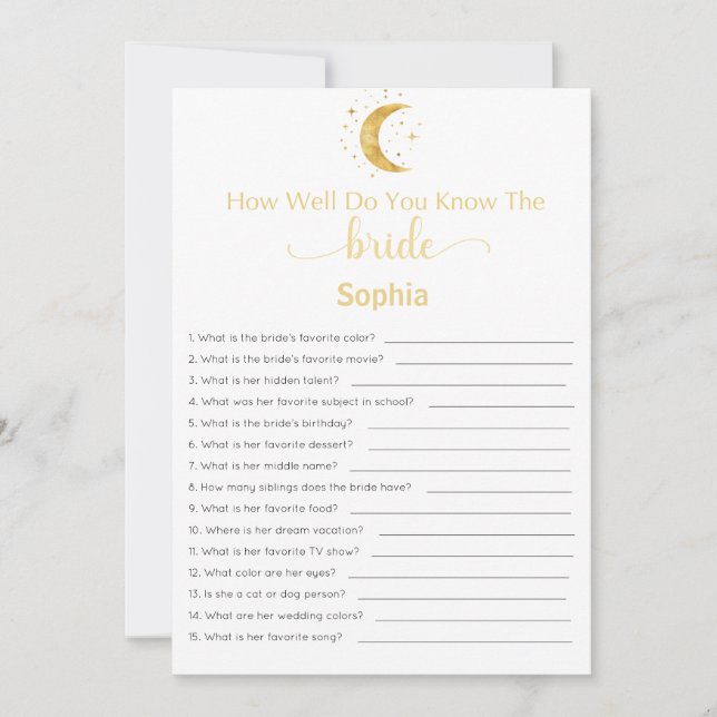 Convite Jogo Do chá de panela Você Conhece Bem A Noiva (Frente)