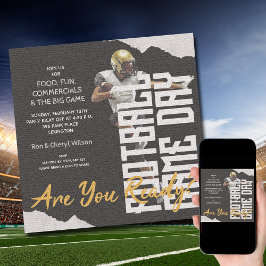 Convite Jogo do jogador de futebol preto