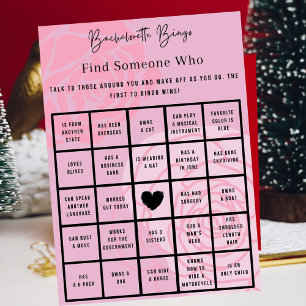 Convite Jogo do partido Bingo Bachelorette Glitter