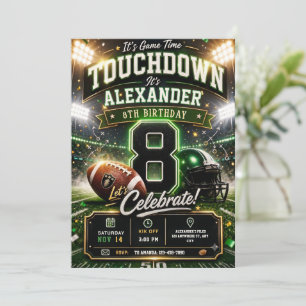 Convite Jogo Gay Esportes Touchdown Futebol 8º Aniversário