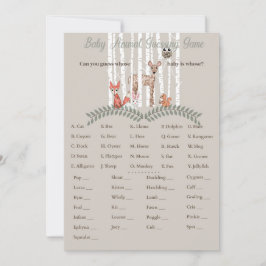 Convite Jogo Imprimível! Para o Woodland Creatures Chá de