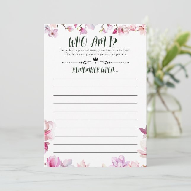 Convite Jogo Lembrar-me do chá de panela (Em pé/Frente)