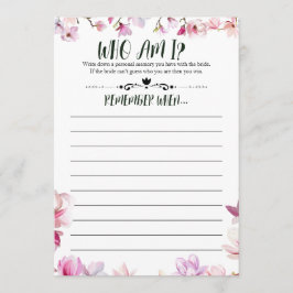 Convite Jogo Lembrar-me do chá de panela