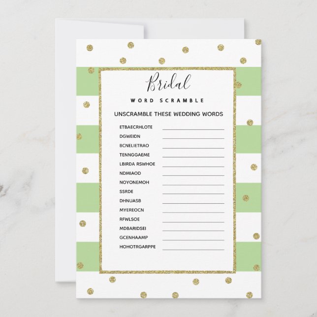 Convite Jogo nupcial do chá de fraldas da precipitação da (Frente)