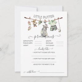 Convite Jogo Preppy Golf Clothesline Baby Predictions