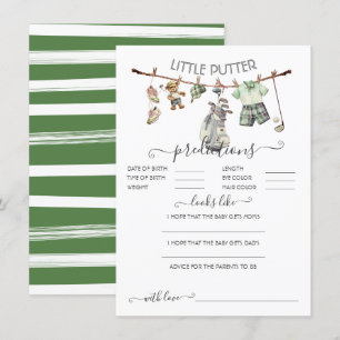 Convite Jogo Preppy Golf Clothesline Baby Predictions
