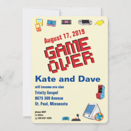 Convite Jogo Retro Divertido 🎮 Casamento