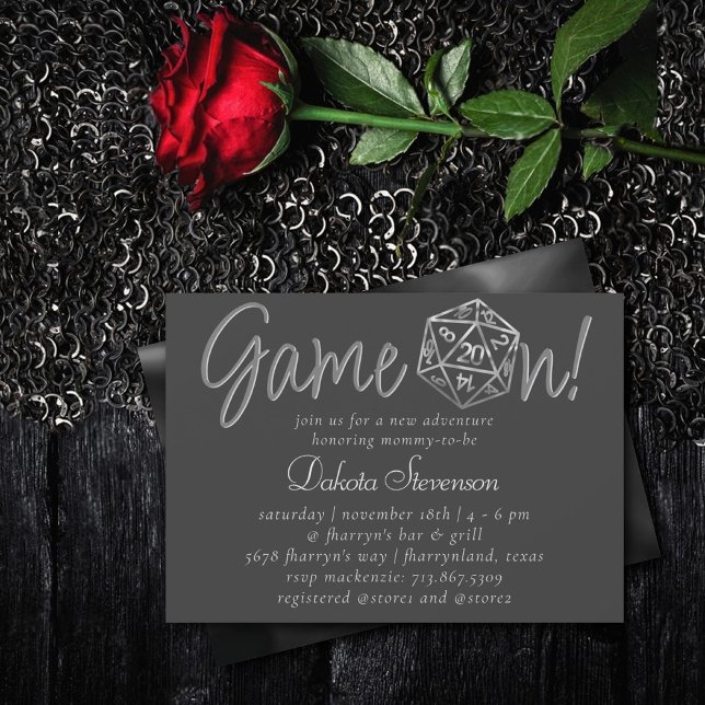 Convite Jogo RPG ativado | Fantasy Tabletop Retro Gamer Di (Criador carregado)