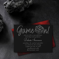 Jogo Silver D20 ativado | Fantasy RPG Dice Wedding