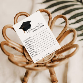 Convite Jogo simples de graduação em palavras