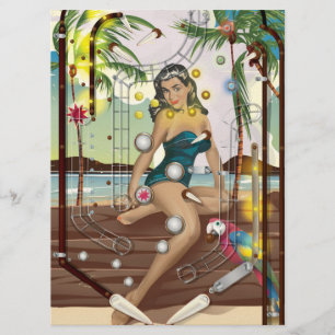 Convite Jogo Vintage Pinball Machine