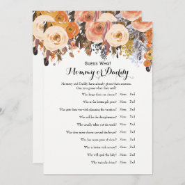 Convite Jogos chás de fraldas - Desejos por Bebê e Adivinh