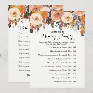 Convite Jogos chás de fraldas - Desejos por Bebê e Adivinh