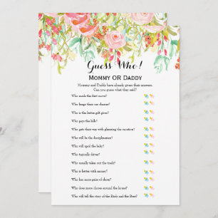 Convite Jogos Chás de fraldas - Desejos por Bebê e Adivinh