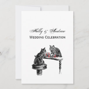 Convite Jogos do conselho Dois gatos jogando Chess Match R