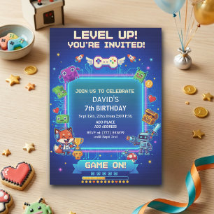 Convite Jogos Legais de Vídeo 7º Festa de Aniversário