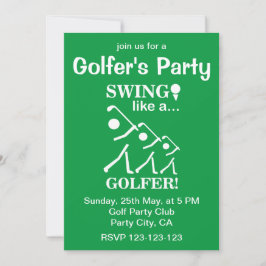 Convite Jogue como um Golfista Festa de Golfe