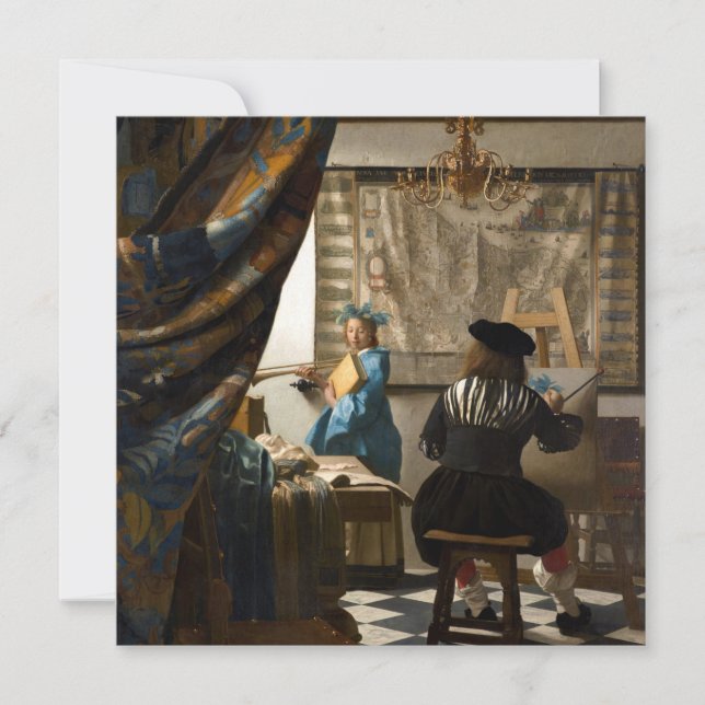 Convite Johannes Vermeer - A Alegoria da Pintura (Frente)