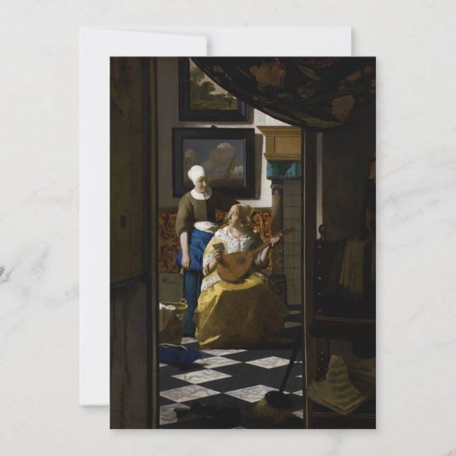 Convite Johannes Vermeer - A Carta do Amor (Frente)
