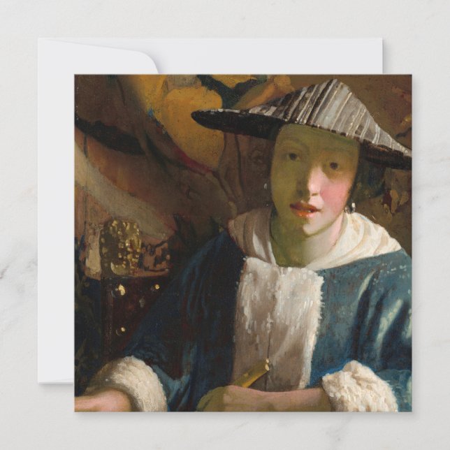 Convite Johannes Vermeer - Garota com flauta (Frente)