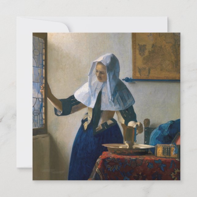 Convite Johannes Vermeer - Mulher com Pitcher de Água (Frente)