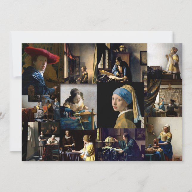 Convite Johannes Vermeer - Patchwork de obras-primas (Frente)