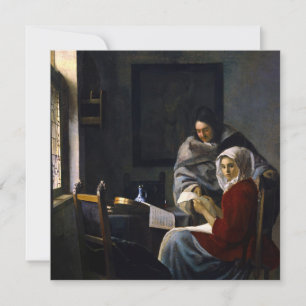 Convite Johannes Vermeer - Rapariga Interrompida em Sua M