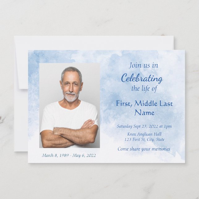 Convite JOHN 14:1:3 Celebração da Escritura da Vida (Verso)