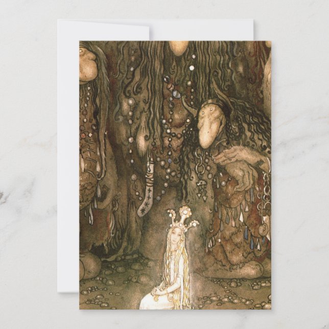 Convite John Bauer - Olhe Para O Troll Que A Mãe Disse Olh (Frente)