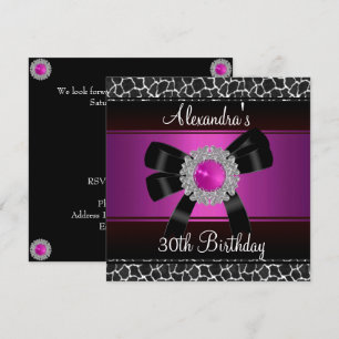 Convite Jóia cor-de-rosa brilhante 2 da prata do girafa d