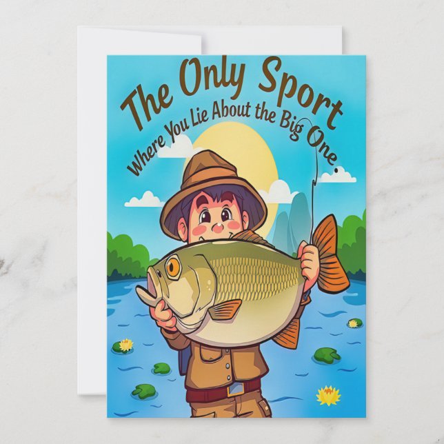 Convite Join the Fishing Fun (Frente)