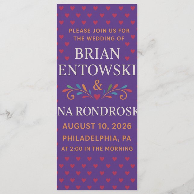 Convite Join Us for a Day of Love and Celebration  (Frente)