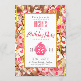 Convite Jolie carte d'invitation de Fête Anniversaire