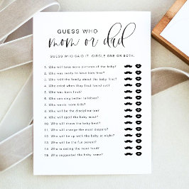 Convite JOLIE Modern adivinha quem é a mãe ou o jogo do Ch