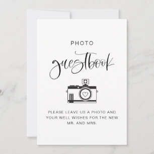Convite JOLIE Modern Bohemian Photo Guest Book Sign