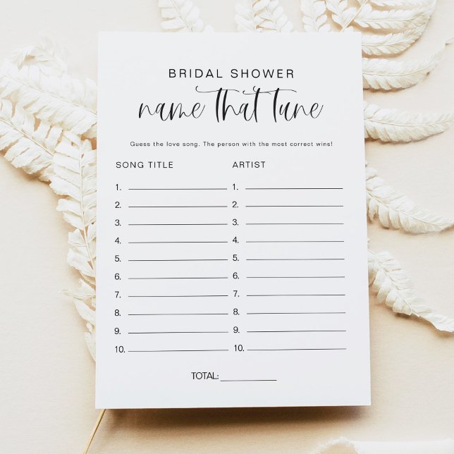 Convite JOLIE Modern Name that Tune Chá de panela Game (Criador carregado)