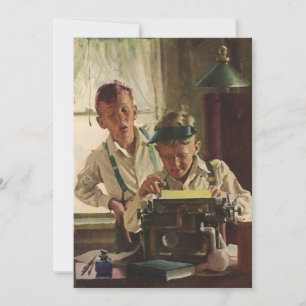 Convite Jornalistas da Vintage, Escritores, Máquina de Esc