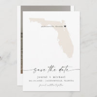 JORNI Florida Map Beach Destino Salvar a Data